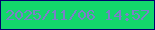 文字の大きさ：3、枠の色：00016c、背景の色：13d76b、文字の色：7c7fc8 無料ブログパーツのブログ時計