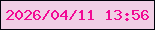 文字の大きさ：2、枠の色：00020a、背景の色：f0cfe5、文字の色：f20995 無料ブログパーツのブログ時計
