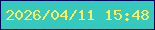 文字の大きさ：3、枠の色：000358、背景の色：35cabd、文字の色：fbee63 無料ブログパーツのブログ時計