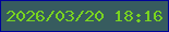 文字の大きさ：4、枠の色：000399、背景の色：375c5f、文字の色：79d420 無料ブログパーツのブログ時計