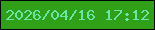 文字の大きさ：4、枠の色：00050a、背景の色：30a019、文字の色：68e6a6 無料ブログパーツのブログ時計
