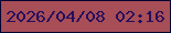 文字の大きさ：1、枠の色：000533、背景の色：a74e56、文字の色：270e5e 無料ブログパーツのブログ時計