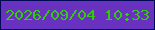 文字の大きさ：1、枠の色：000857、背景の色：6831bf、文字の色：31ca0d 無料ブログパーツのブログ時計