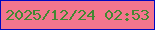 文字の大きさ：5、枠の色：0008c1、背景の色：f3768e、文字の色：438832 無料ブログパーツのブログ時計