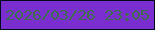 文字の大きさ：1、枠の色：000b1a、背景の色：7b2ed0、文字の色：3e6d50 無料ブログパーツのブログ時計