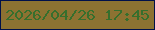 文字の大きさ：2、枠の色：00104a、背景の色：8c7232、文字の色：366f2d 無料ブログパーツのブログ時計