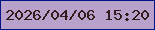 文字の大きさ：1、枠の色：001485、背景の色：b8a2cb、文字の色：331b1b 無料ブログパーツのブログ時計