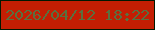 文字の大きさ：2、枠の色：001801、背景の色：c41e03、文字の色：5a703f 無料ブログパーツのブログ時計