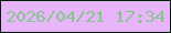 文字の大きさ：5、枠の色：001f06、背景の色：e8b4fa、文字の色：82c88a 無料ブログパーツのブログ時計