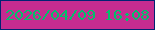 文字の大きさ：1、枠の色：002373、背景の色：c52c90、文字の色：02c06b 無料ブログパーツのブログ時計
