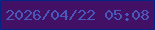 文字の大きさ：1、枠の色：002585、背景の色：421166、文字の色：4958ba 無料ブログパーツのブログ時計