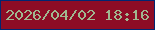 文字の大きさ：2、枠の色：002671、背景の色：8d0c25、文字の色：a0b790 無料ブログパーツのブログ時計