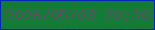 文字の大きさ：5、枠の色：0026b6、背景の色：147b37、文字の色：575165 無料ブログパーツのブログ時計