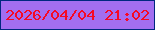 文字の大きさ：4、枠の色：002880、背景の色：a36ef0、文字の色：f60925 無料ブログパーツのブログ時計