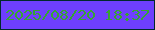 文字の大きさ：5、枠の色：00292c、背景の色：6e3ffd、文字の色：36a433 無料ブログパーツのブログ時計