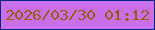 文字の大きさ：5、枠の色：002988、背景の色：c96fec、文字の色：975c05 無料ブログパーツのブログ時計