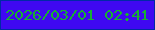 文字の大きさ：1、枠の色：0029a7、背景の色：3f08f1、文字の色：17af31 無料ブログパーツのブログ時計