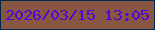 文字の大きさ：3、枠の色：002b4a、背景の色：885642、文字の色：4e06db 無料ブログパーツのブログ時計