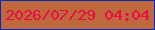 文字の大きさ：1、枠の色：002cbd、背景の色：c0683d、文字の色：ec0b40 無料ブログパーツのブログ時計