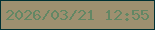 文字の大きさ：2、枠の色：003133、背景の色：9e9070、文字の色：638764 無料ブログパーツのブログ時計