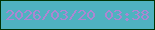 文字の大きさ：5、枠の色：003303、背景の色：4fb2c0、文字の色：ac86d2 無料ブログパーツのブログ時計
