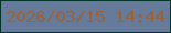 文字の大きさ：2、枠の色：00332a、背景の色：667b99、文字の色：986137 無料ブログパーツのブログ時計