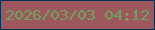 文字の大きさ：5、枠の色：003353、背景の色：9c585d、文字の色：6da55f 無料ブログパーツのブログ時計