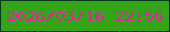 文字の大きさ：3、枠の色：00351e、背景の色：36a418、文字の色：e81fa6 無料ブログパーツのブログ時計