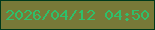 文字の大きさ：5、枠の色：00391b、背景の色：787938、文字の色：2ec06b 無料ブログパーツのブログ時計