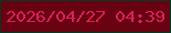 文字の大きさ：3、枠の色：003924、背景の色：680110、文字の色：dc205c 無料ブログパーツのブログ時計