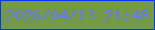 文字の大きさ：1、枠の色：0039f2、背景の色：749948、文字の色：6678ee 無料ブログパーツのブログ時計