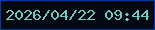 文字の大きさ：4、枠の色：003aab、背景の色：050814、文字の色：71cdb0 無料ブログパーツのブログ時計