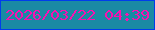 文字の大きさ：1、枠の色：003dec、背景の色：1a8aa4、文字の色：f811b1 無料ブログパーツのブログ時計