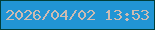 文字の大きさ：2、枠の色：003f39、背景の色：2195d4、文字の色：cdbbb2 無料ブログパーツのブログ時計