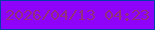 文字の大きさ：3、枠の色：0040ac、背景の色：8f03fa、文字の色：90307f 無料ブログパーツのブログ時計