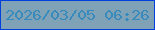 文字の大きさ：2、枠の色：0040de、背景の色：80a2b6、文字の色：398abc 無料ブログパーツのブログ時計