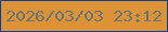 文字の大きさ：5、枠の色：004299、背景の色：dd9335、文字の色：65757a 無料ブログパーツのブログ時計