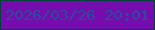 文字の大きさ：1、枠の色：00433a、背景の色：750cae、文字の色：2d4b9b 無料ブログパーツのブログ時計