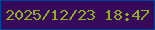 文字の大きさ：3、枠の色：004398、背景の色：36095a、文字の色：92af17 無料ブログパーツのブログ時計