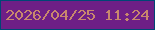 文字の大きさ：2、枠の色：004675、背景の色：6e1f86、文字の色：c8886d 無料ブログパーツのブログ時計