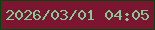 文字の大きさ：2、枠の色：00470f、背景の色：7c1630、文字の色：7dcd94 無料ブログパーツのブログ時計