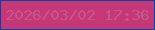 文字の大きさ：1、枠の色：0047aa、背景の色：c63778、文字の色：c6578a 無料ブログパーツのブログ時計