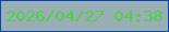 文字の大きさ：5、枠の色：0047b0、背景の色：9aaeb6、文字の色：50cf4b 無料ブログパーツのブログ時計