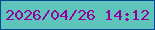 文字の大きさ：2、枠の色：004992、背景の色：5fc5bc、文字の色：92029d 無料ブログパーツのブログ時計