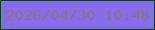 文字の大きさ：1、枠の色：004b00、背景の色：876bef、文字の色：8d7678 無料ブログパーツのブログ時計