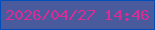 文字の大きさ：1、枠の色：004dbc、背景の色：495b9d、文字の色：d92d95 無料ブログパーツのブログ時計