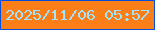 文字の大きさ：4、枠の色：004ed9、背景の色：fc7e19、文字の色：a4e4fb 無料ブログパーツのブログ時計