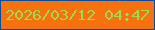 文字の大きさ：3、枠の色：004fa7、背景の色：f7710f、文字の色：a1d950 無料ブログパーツのブログ時計
