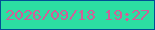 文字の大きさ：5、枠の色：005095、背景の色：2cdea2、文字の色：d15e98 無料ブログパーツのブログ時計
