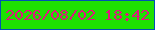 文字の大きさ：1、枠の色：0050b4、背景の色：1ee002、文字の色：e0177f 無料ブログパーツのブログ時計